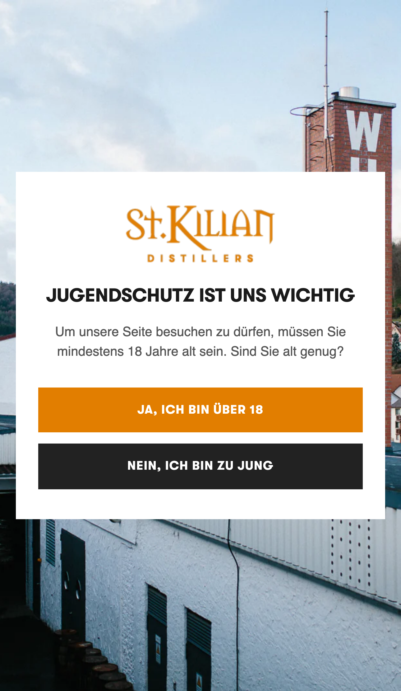 Screenshot des St. Kilian Distillers Shopify Plus Shops